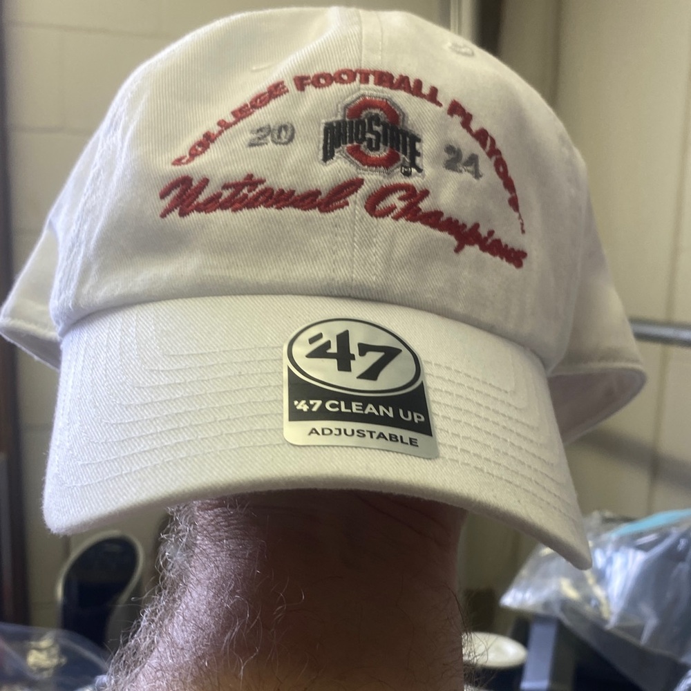 '47 Brand Ohio State White and Red National Champions Hat 2024